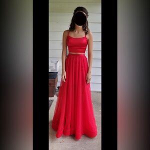 Size 0, 2 piece Sherri Hill prom dress